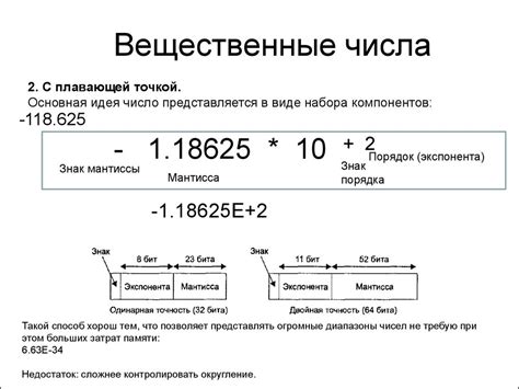 Вещественные числа и их форматы