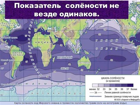 Взаимосвязь прозрачности и солености морской воды