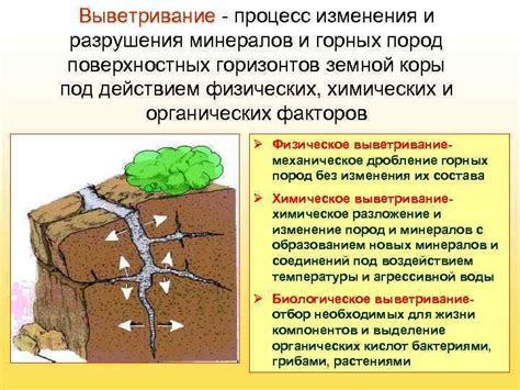 Влияние геологических процессов