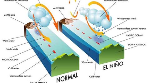 Воздействие Эль-Ниньо и Ла-Нинья на количество осадков
