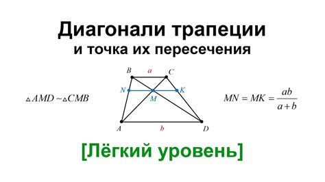 Диагонали трапеции и их свойства