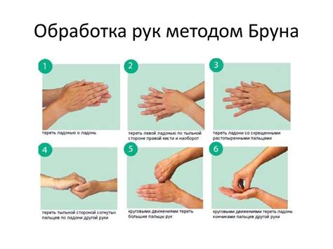 Длительность обработки рук