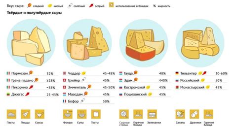 Жирность сыра и его использование в кулинарии