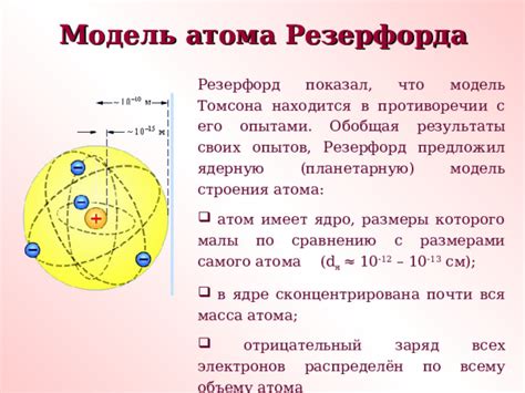 Значение модели Резерфорда в современной науке