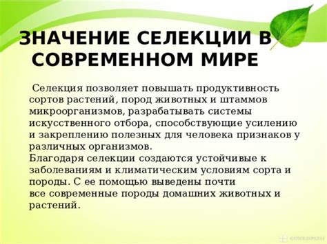 Значение полиплоидии в селекции и современном сельском хозяйстве