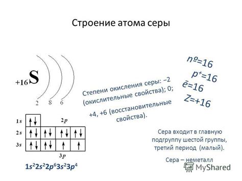 Ионизационный потенциал атома серы