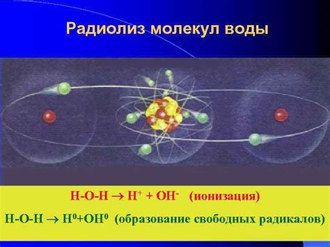 Ионизация молекул воды