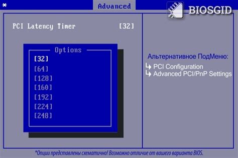 Какое значение параметра Pci latency timer выбрать для оптимальной производительности в играх?