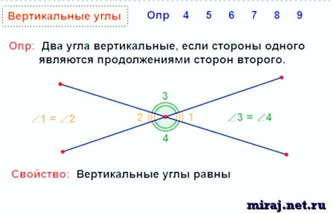 Как вычислить значение вертикальных углов