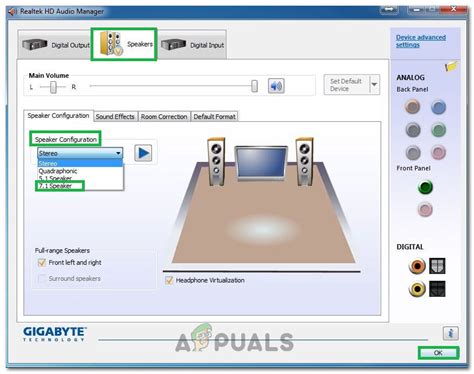 Как распознать наушники в Realtek HD?