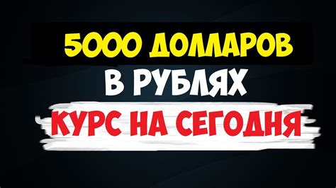 Курс обмена 5000 долларов в белорусских рублях на сегодня