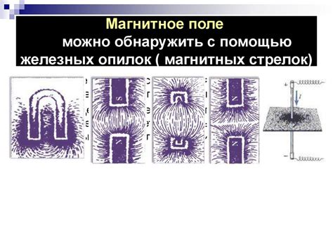 Механизм выстраивания металлических опилок вдоль магнитных линий