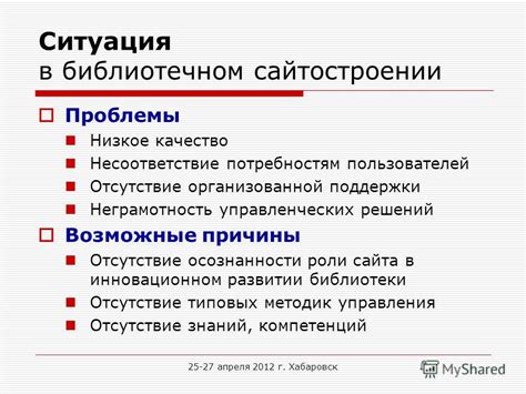 Несоответствие размеров ямы потребностям пользователей