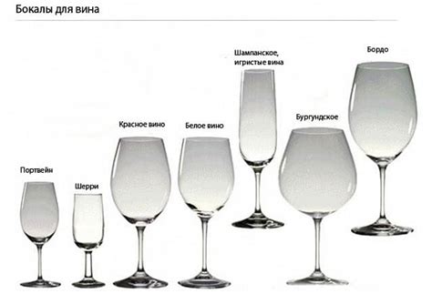 Объем вина в различных типах бокалов: каковы размеры порций?