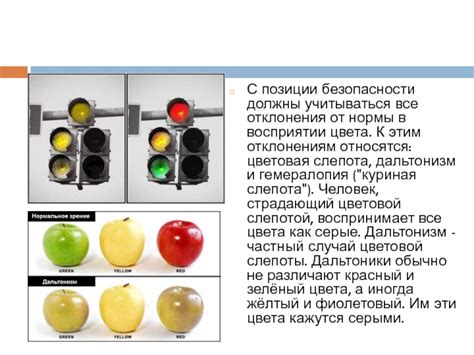 Ограничения бокового зрения в восприятии цвета