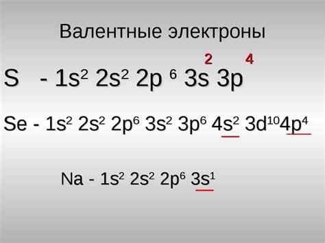 Определение и значение валентных электронов