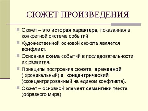 Основной сюжет произведения