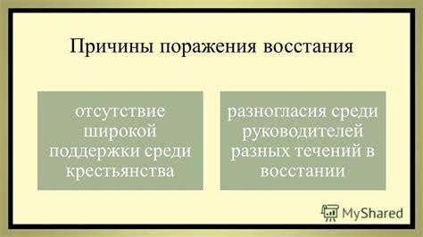 Отсутствие широкой поддержки масс