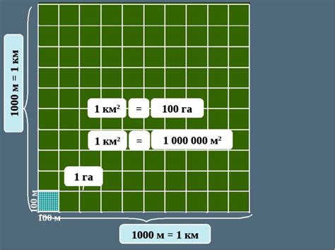 Перевод площади 1000 квадратных километров в стандартные сотки