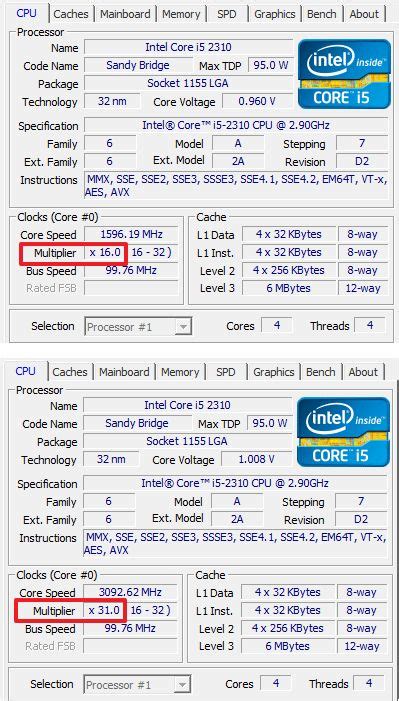 Почему core speed меняется в программе CPU-Z?