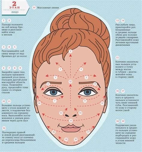 Правила нанесения крема по массажным линиям на лице