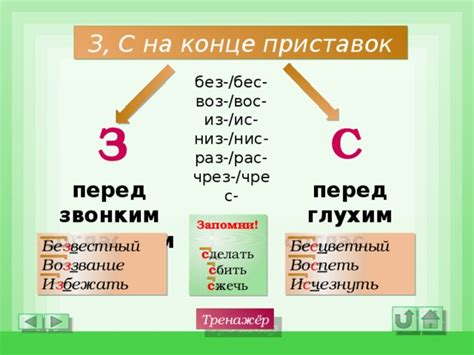 Правописание на примере других слов с приставкой без-