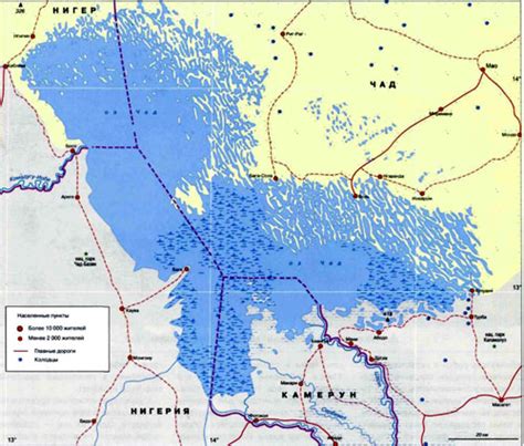 Причины обозначения озера Чад штриховой линией