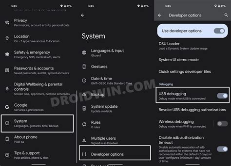 Проверка соединения USB и настройки устройства Android Auto