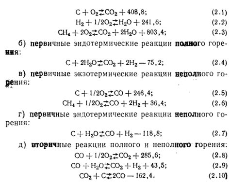 Процесс горения