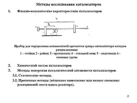 Раздел 3. Контрольные методы для определения состояния катализатора