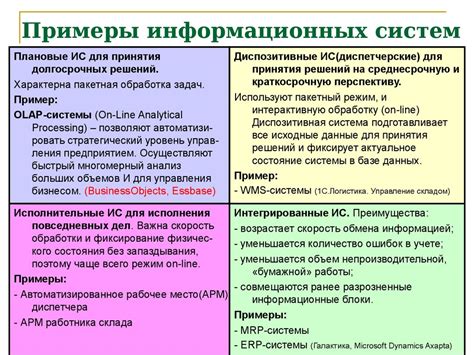 Разные информационные системы