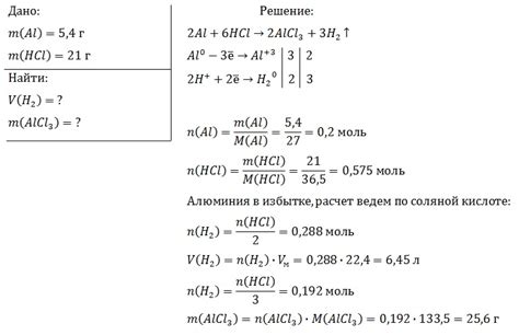 Реакция между уксусной кислотой и алюминием