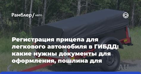 Регистрация самодельного прицепа в ГИБДД