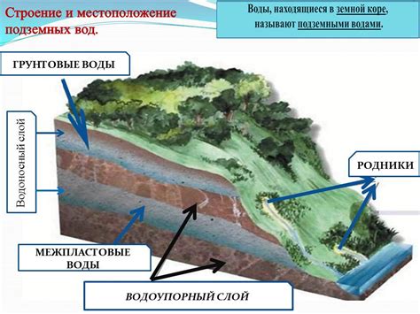 Рельеф и грунтовые воды реки Вожа