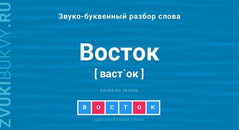 Роль буквы "о" в слове "восток"