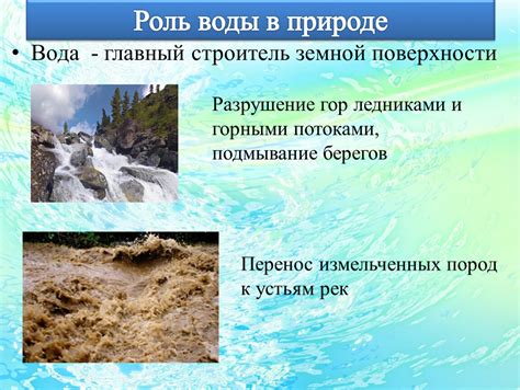 Роль воды и рек