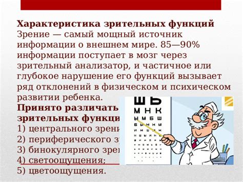 Роль центрального зрения в обработке цветовой информации