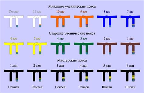 Сколько данов имеет черный пояс в карате?