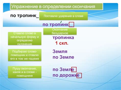 Сложности при определении окончания