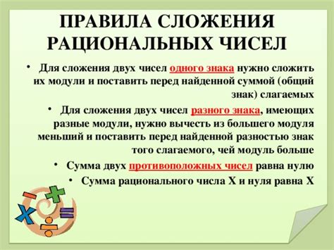 Сумма рациональных чисел и их тип