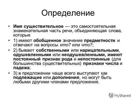 Существительное: определение, функции, особенности