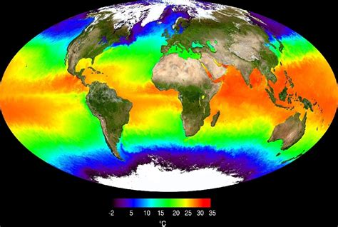 Температура воды в мировом океане