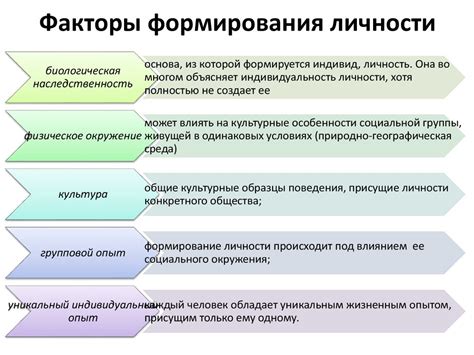 Факторы, влияющие на понимание личности